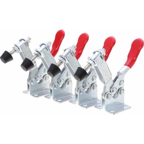 4 PCS 60 Lbs Antislip Covered Hand Tool Toggle Clamp Horizontal Clamp 201A