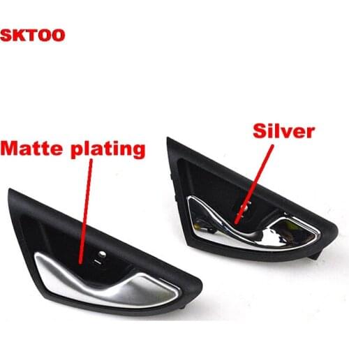 SKTOO 4PCS/ New Plating Silver Door Handle Inner Handle Car Door Handle for JAC J3 J3S Turin 2009~2015 6105230U8010