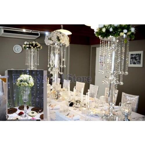 70cm Tall Crystal Table Centerpiece acrylic flower stand Wedding Party Decoration