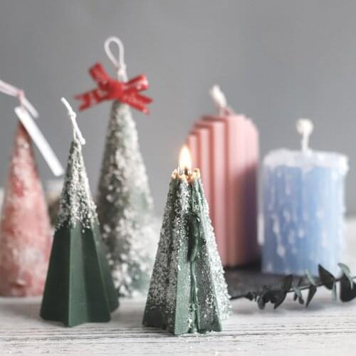 Acrylic Christmas Candle Mold DIY Craft Pyramid Candle Plastic Mould simple New design candle molds