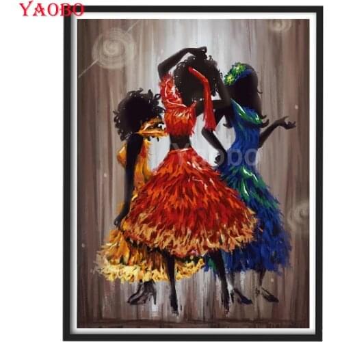 5d Diy Diamond Painting African American Women Handicraft Mosaic Diamond Embroidery Portrait With Lady Creativity Gift