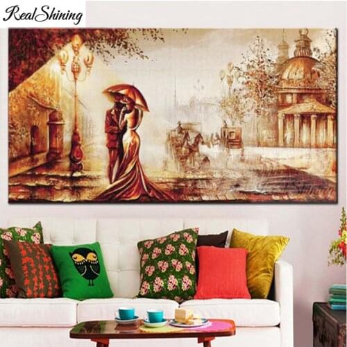 Diamonds painting Abstract European Couples romantic love square round drill DIY diamond art 5d mosaic full embroidery sale F419