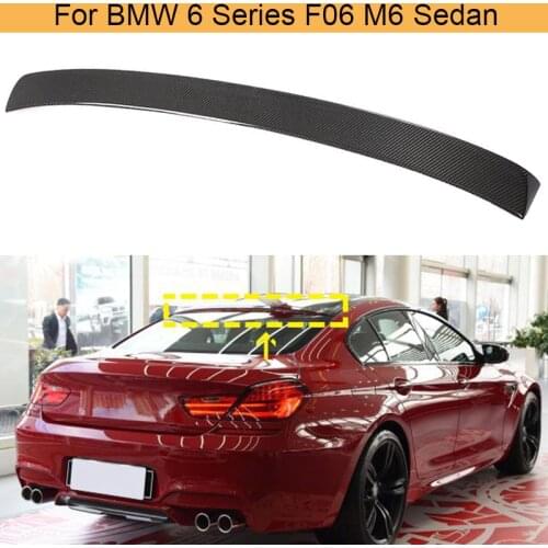Car Rear Roof Spoiler Lip Wing for BMW 6 Series F06 M6 4 Door 2012 - 2016 Rear Roof Spoiler Window Lip Wing Lid Carbon Fiber