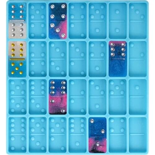 Shiny Dominoes Silicone Epoxy Resin Mould Cake Mold Fondant Molds Cake Decorating Tools Chocolate Fondant Tools Soap Mold Diy