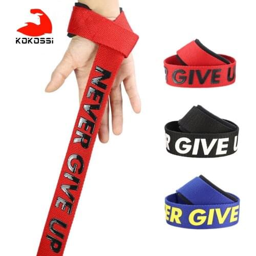 KoKossi Weightlifting Wrist Strap Anti-Slip Increase Grip Strength Wrist Protection Gym Fitness Strength Training Bodybuilding