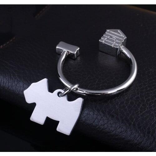 Dog keychain cute key ring for women Schnauzer key chain key holder portachiavi chaveiro llaveros free shipping