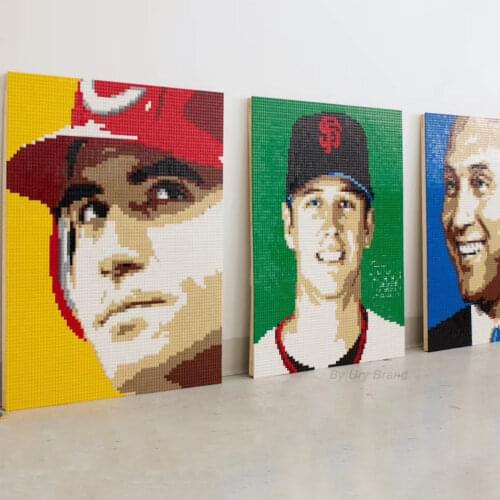 Photo Customized 50*50 studs Pixel Art Mosaic DIY Diamond Painting MOC Set Personal Portrait Super Star Building Blocks Gifts