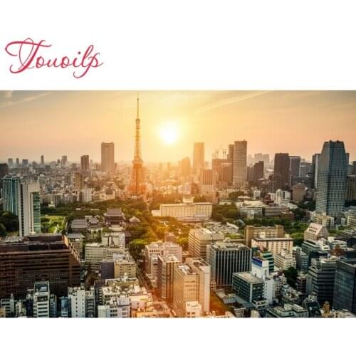 Touoilp 5d diy City sunset diamond embroidery full square&round diamond painting Cross Stitch Rhinestone mosaic home decoration