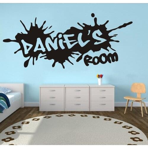 Boy Room Custom Name Graffiti Street Culture Wall Stickers Kindergarten Personality Name Decal Bedroom Vinyl Diamond Painting