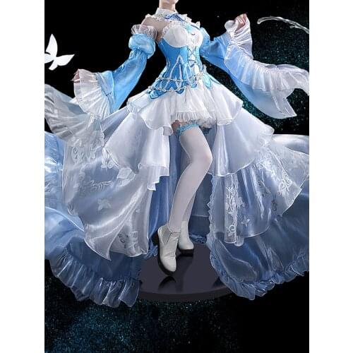 STOCK Anime RE: ZERO - Starting Life in Another World Rem Cosplay Costume Ice Crystal Dress 2021 New Style