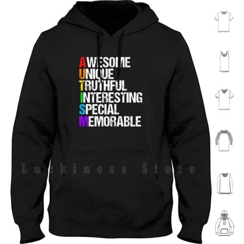 Beautiful Autism Pride Word Poem hoodies Autism Autism Acronym Cool Autism Autistic Autism