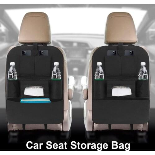 Multi Pockets Felt Car Back Seat Storage Bag Universal Phone Tissue Drink Storage Bag Car Organizer Car Accessories