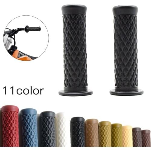 2018 New Motorcycle 7/8'' 22mm Retro Rubber Handlebar Hand Grip For Honda Suzuki Kawasaki Triumph Cafe Racer Bobber Custom
