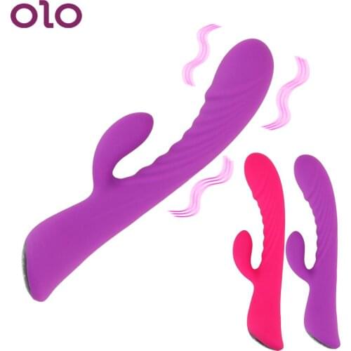 OLO Dildo Vibrators 9 Modes Vaginal Clit Stimulation Rabbit Vibrator USB Rechargeable G Spot Sex Toys for Women