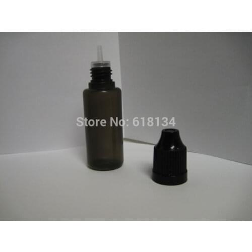 Wholesale FREE shipping 2500PCS black PE plastic bottles with black child resistant caps.black dropper bottle