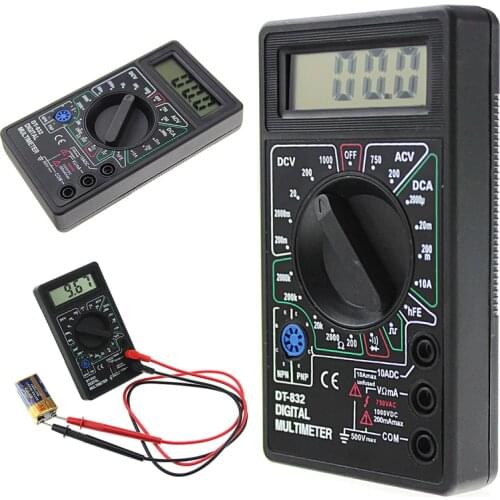 Professional DT832 Digital Multimeter LCD DC AC Voltmeter Ammeter Ohm Tester