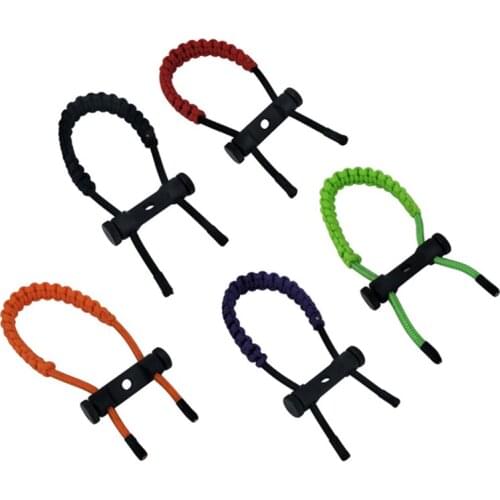 Archery Bow Wrist Strap Adjustable Sling Braided Rope Hunting Shooting Accessory