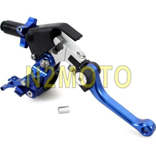 Dirt Bike MX Off Road 7/8" Folding Clutch Lever for Yamaha YZ250F YZ450 WR250R/X WR450F Blue