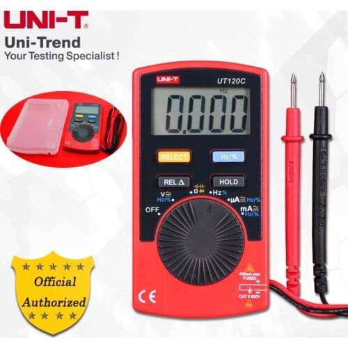 UNI-T UT120A/UT120B/UT120C Pocket Size Digital Multimeter; Pocket DMM, Resistance/Capacitance/Frequency/Diode Test