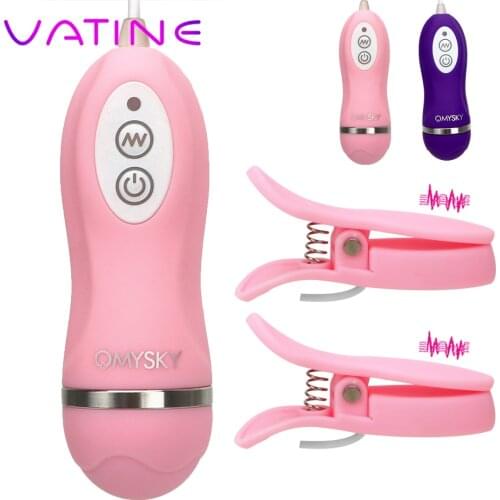 VATINE 10 Frequency Nipple Vibrator Vibrating Nipple Clamps Breast Massage Sex Toys for Women Vibrators Adult Products