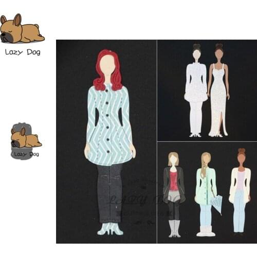 Ladies Coat Clothes Metal Cutting Dies Scrapbooking Stencil DIY Craft Embossing Die Cuts Card Making New Dies For 2019