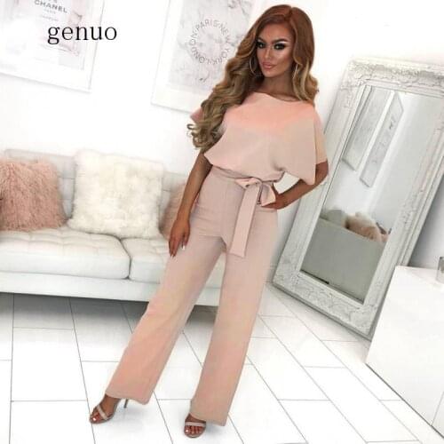 Jumpsuits For Women 2019 Summer Overalls Women Yellow Jumpsuit Women Long Formal Jumpsuit Casual Female Jumpsuit