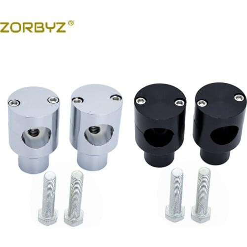 ZORBYZ 1" 25mm Motorcycle Shorty Round Handlebar Riser Bar Clamp For Honda Shadow 750 Aero VTX 1300 C