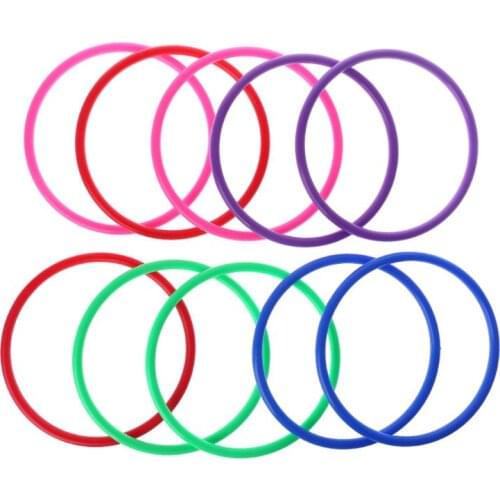 10 Pcs Plastic Toss Rings Throw Carnival Backyard Park Games Kids Intelligence Development Educational Exercise Toy BX0D