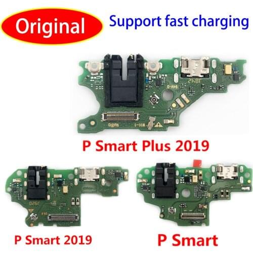 100% Original USB Charging Port Mic Microphone For Huawei P Smart Plus 2019 Dock Connector Board Flex Cable Repair Parts