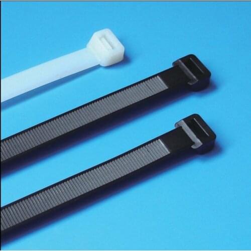 100Pcs/lot 8*400mm high quality Width 7.6mm Black white color Self-locking Plastic Nylon Cable Ties Wire Zip Tie lock tie