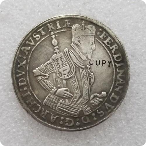 1564-1595 Austria 1 Taler - Ferdinand II hall mint Coin exact Copy