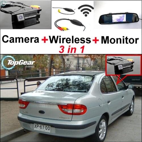 3 in1 Special WiFi Rear View Camera + Wireless Receiver + Mirror Monitor Backup Parking System For Renault Megane 1 I 1995~2002
