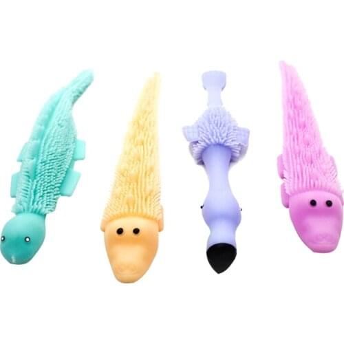 4 Pack Soft Cartoon Animals Dinosaur Finger Ejection Toy Stress Relief Seal Healing Toy Tricky Toys for Kids Children 69HE