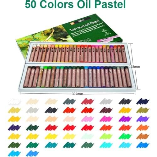 50 Colors Graffiti Soft Drawing Pen Artist School Stationery Supplies Professional Painting Crayon Oil Pastel