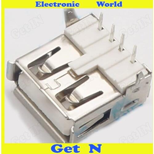 5000 Copper Shell AF 90 Degree A Mother USB Interface Female Plug USB-A Type Connector USB Mother Port Female Head