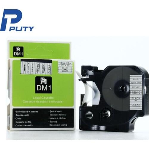 5pk 6/9/12mm mix color DYMO 45013 40913 45010 40910 45024 Gold on Black D1 Label Tape for DYMO Printer LabelManager 400 450D