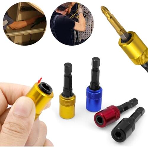 60mm Quick Release Screwdriver Bit Holder 1/4 Inch Hex Shank Drill Bits Bar Extension Adapter Electric Screwdriver Bit