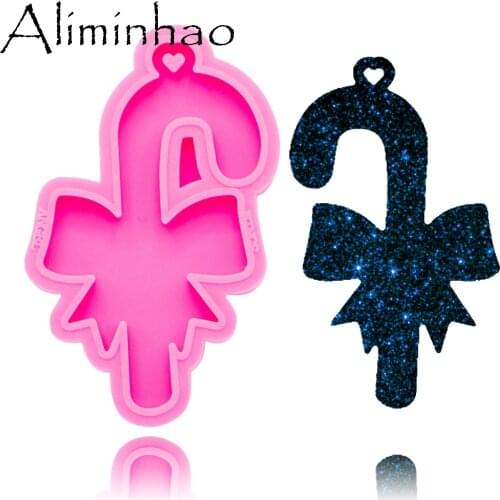 DY0185 Shiny high quality Christmas Candy and bow shape Silicone Molds DIY epoxy and resin craft molds Keychain Mould