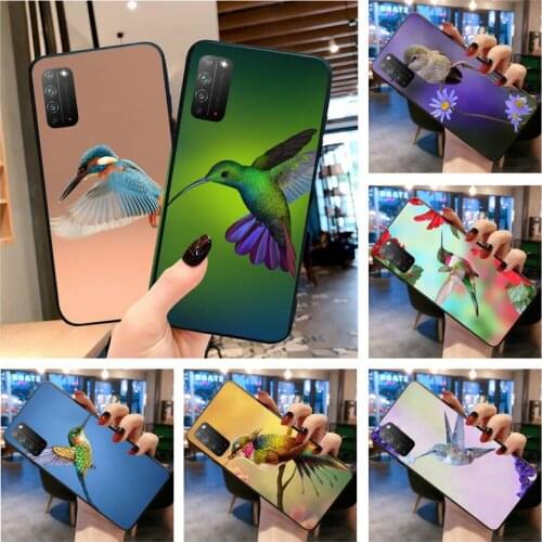 Cute Hummingbird Bird Phone Case for Huawei Honor 30 20 10 9 8 8x 8c v30 Lite view 7A pro