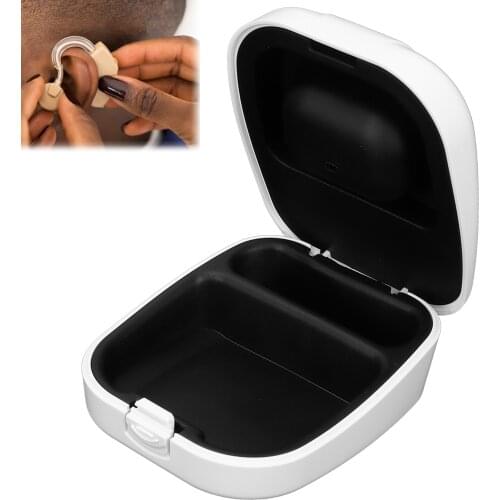 Hearing Aid Case Portable Hearing Aid Hard Protective Storage Box for Sound Amplifier Headphone Pouch Headset Storage Bag Boxes