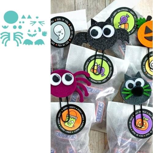 Halloween Critter Clips - Halloween Metal Cutting Die Scrapbook Embossed Paper Card Album Craft Template Cut Die Stencils New