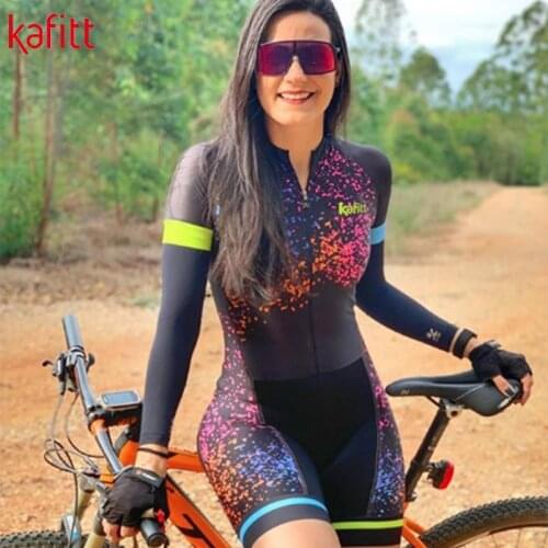 Kafitt Long Sleeve Cycling Jersey Suit Summer Mountain Bike Cycling Suit Racing Road Bike Clothes Breathable Shorts ciclismo