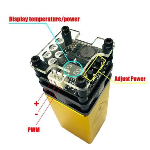 30W 450nm Blue Light Laser Head Fixed Focus DIY Engraving Machine Engraver Accessory DIY Tools Laser Module Head