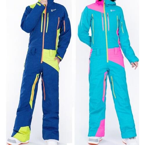 Ski Suit Women Winter Warm Windproof Waterproof Ski Jumpsuit Outdoor Sports Skiing Jackets and Pants Female Snowboard Snowsuit