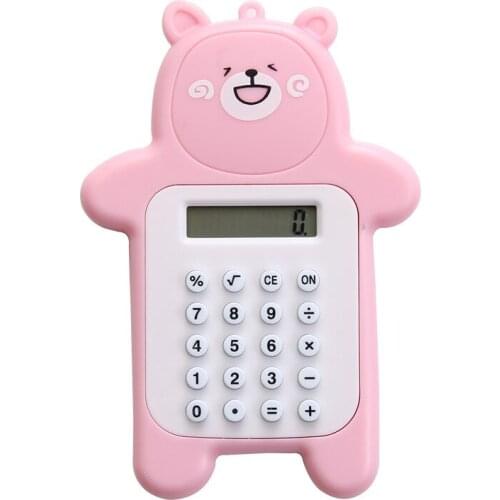 Mini Portable Kawaii Pocket Size 8-digit Display Cartoon Ultra-thin Button Cute Calculator School Supplies