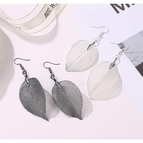 Fashion Jewelry Long Dangling Earrings Femme Feather Leaves Shape Big Eardrops For Women Brincos New Gift