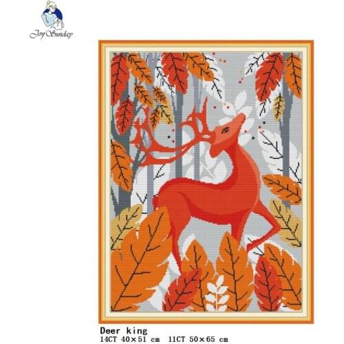 Animal Deer king pattern cross stitch kit DMC 14ct 11ct canvas printing embroidery DIY handmade needlework kit home decoration