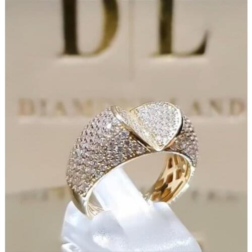 2020 New Arrival Luxury Heart Shape Zircon Ring Micro Pave Crystal Wedding Ring Promise Rings for Women Jewelry Gift Accessories