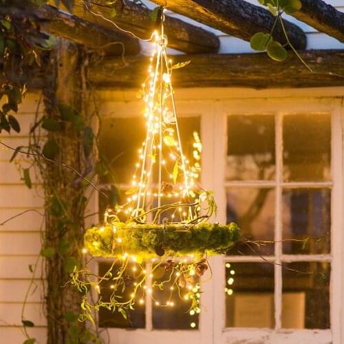 Christmas 200LED Outdoor Garden Decor Solor Light Copper Wire Tree Vine Waterproof Add Atmosphere Lamp Strings