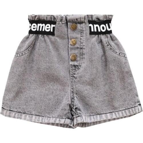 Girls Shorts Summer Cotton Jeans Girls Thin Soft Trousers Jeans Kids Children Casual Denim Clothing For 3-13 Years